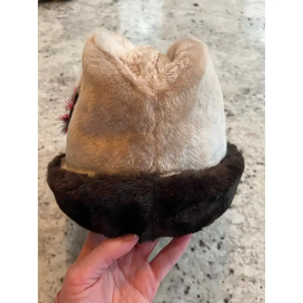 Vintage 70’s Faux Fur Derby‎ Hat L - Picture 2 of 6